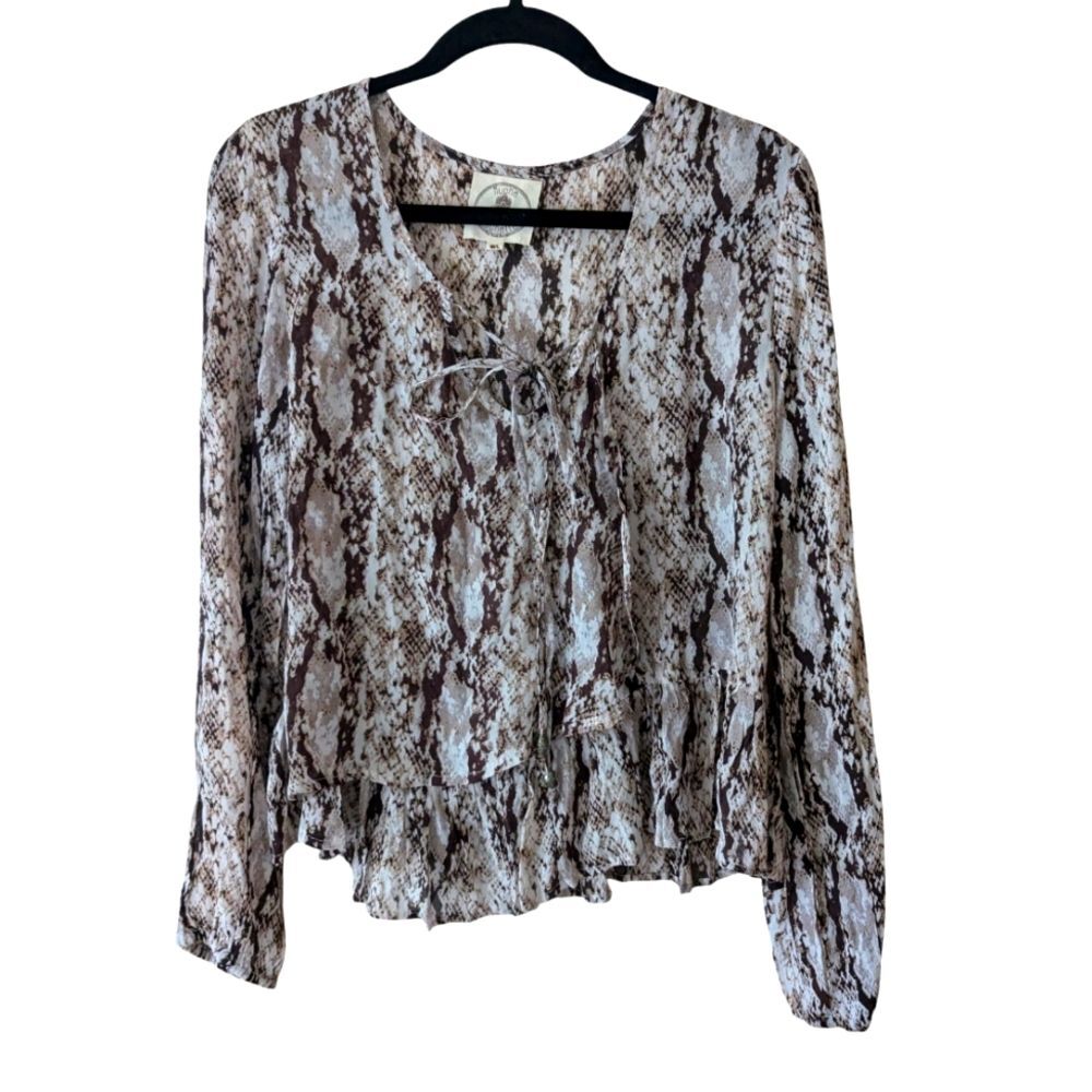 Muche Muchette Snake Print‎ Blouse Size M/L